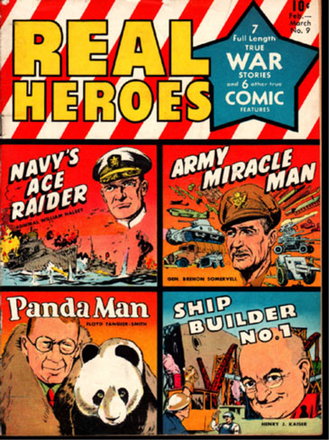 1940s wartime comic book cover 