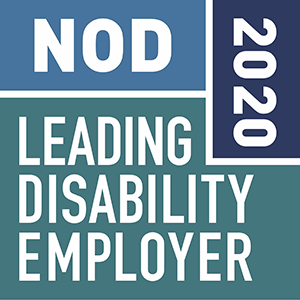 National Organization on Disability  2020 Leading Disability Employer logo