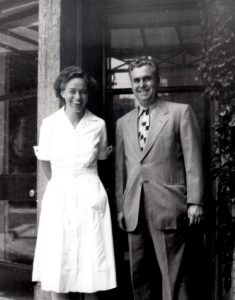 Margaret Knott, PT, and Herman Kabat, MD, in 1947